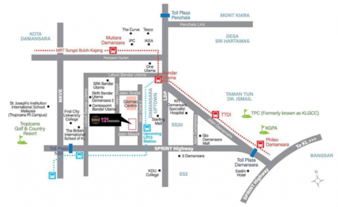 121-Residences-Petaling-Jaya-Location-Map | New Property Launch | Malaysia