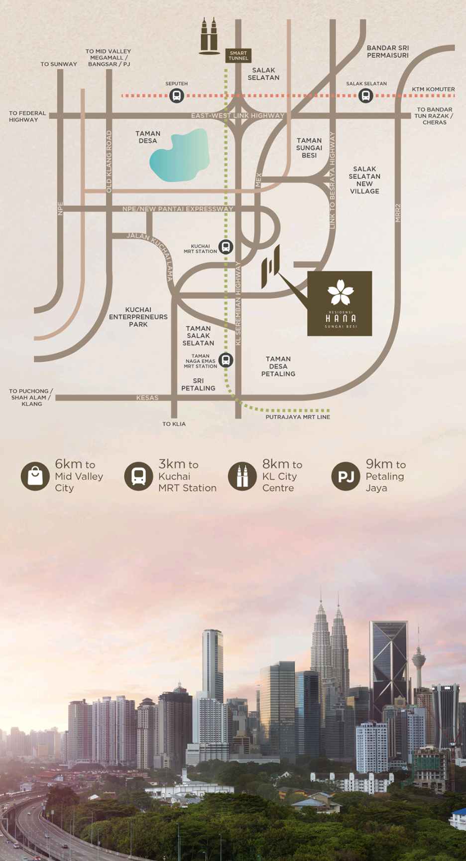ResidensiHanaSiteLocationMap1 New Property Launch Malaysia